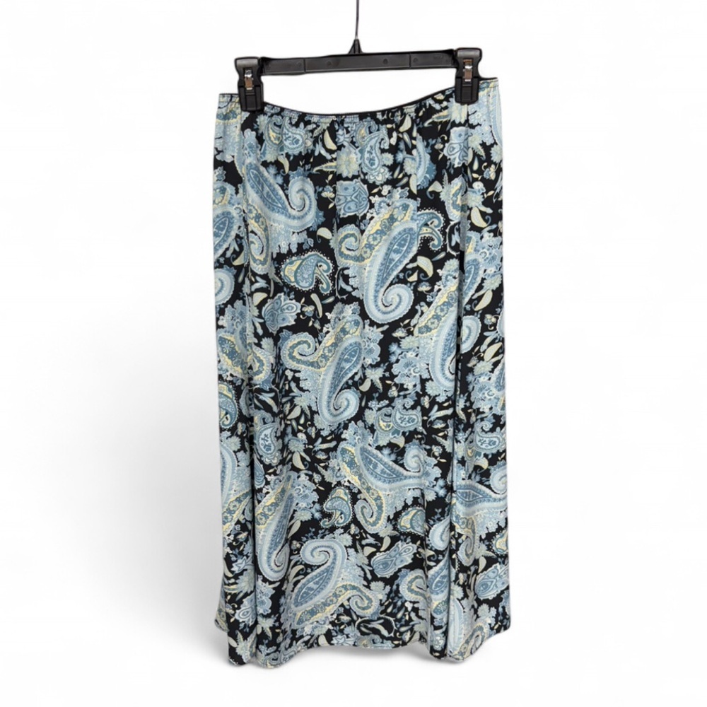 Vintage Y2K Rena Rowan Paisley Maxi Skirt - Blue & Teal - Size L - Picture 3 of 6